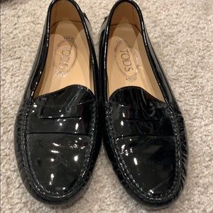 Tods Black Patent Gommini Driving Size 7.5